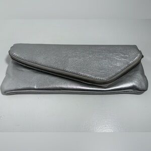 Silver Metallic HOBO Effie Clutch - Awesome condition!